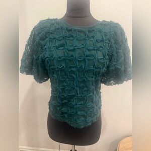 Bundle of tops , one is Teal and other one is black.